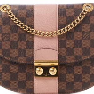 LOUIS VUITTON Damier Ebene Cuir Taurillon Wight Magnolia